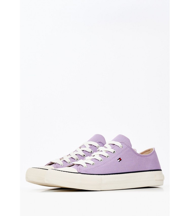 Women Casual Shoes Sneaker.Girl.W Purple Fabric Tommy Hilfiger