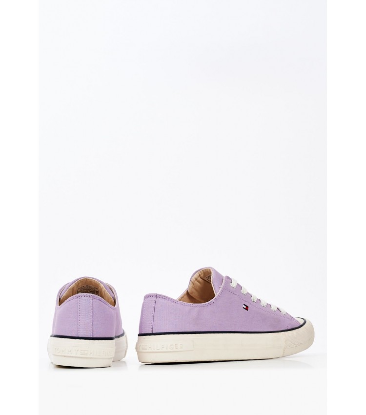 Women Casual Shoes Sneaker.Girl.W Purple Fabric Tommy Hilfiger