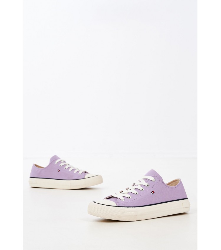 Women Casual Shoes Sneaker.Girl.W Purple Fabric Tommy Hilfiger