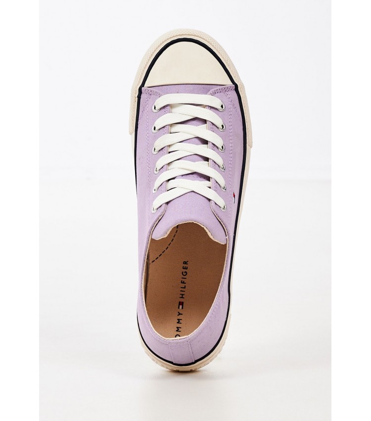 Women Casual Shoes Sneaker.Girl.W Purple Fabric Tommy Hilfiger