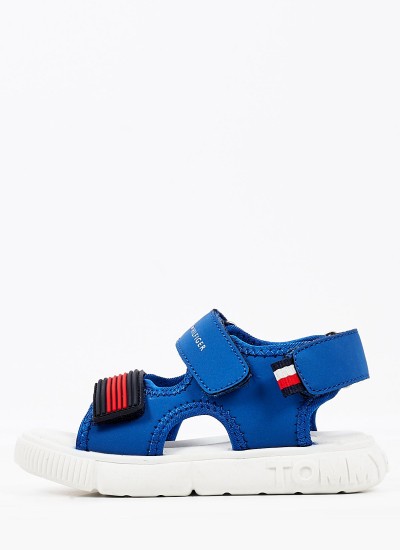 Kids Casual Shoes Low.Snk Green ECOleather Tommy Hilfiger