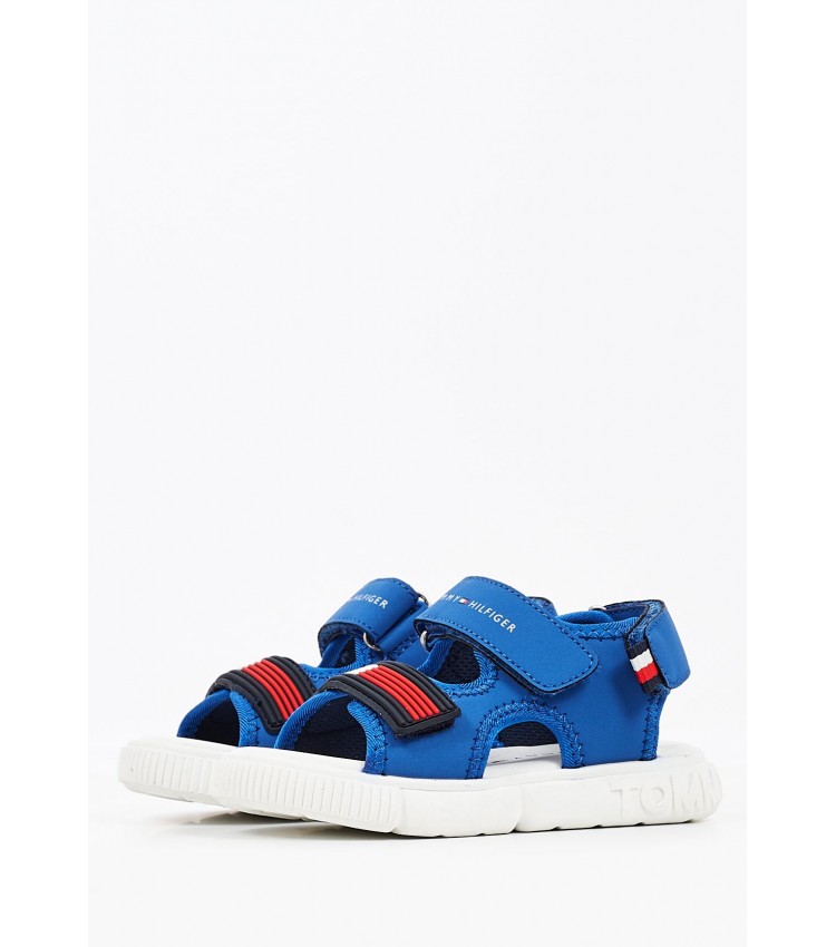 Kids Flip Flops & Sandals Vs.Sandal Blue ECOleather Tommy Hilfiger