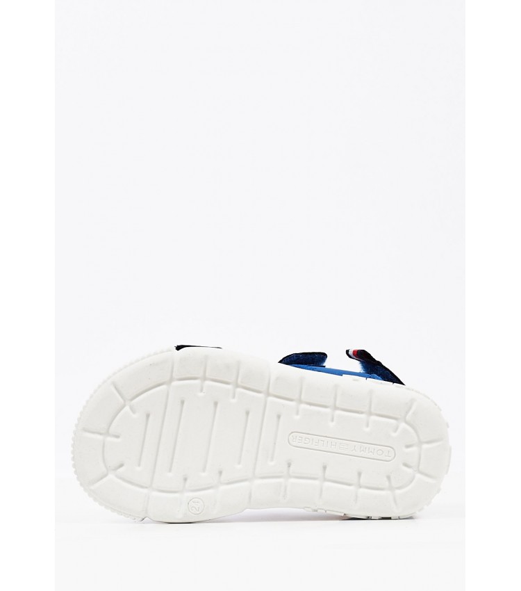 Kids Flip Flops & Sandals Vs.Sandal Blue ECOleather Tommy Hilfiger