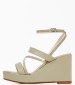 Women Platforms High 2242.42402 Olive Leather Mortoglou