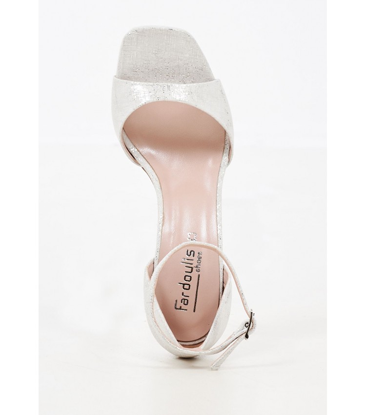 Women Sandals 2242.72009 Silver Leather Mortoglou