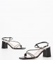 Women Sandals 2243.61803X Black Leather Mortoglou