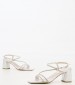 Women Sandals 2243.61803X Silver Leather Mortoglou