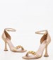 Women Sandals 2243.91907 Gold Leather Mortoglou