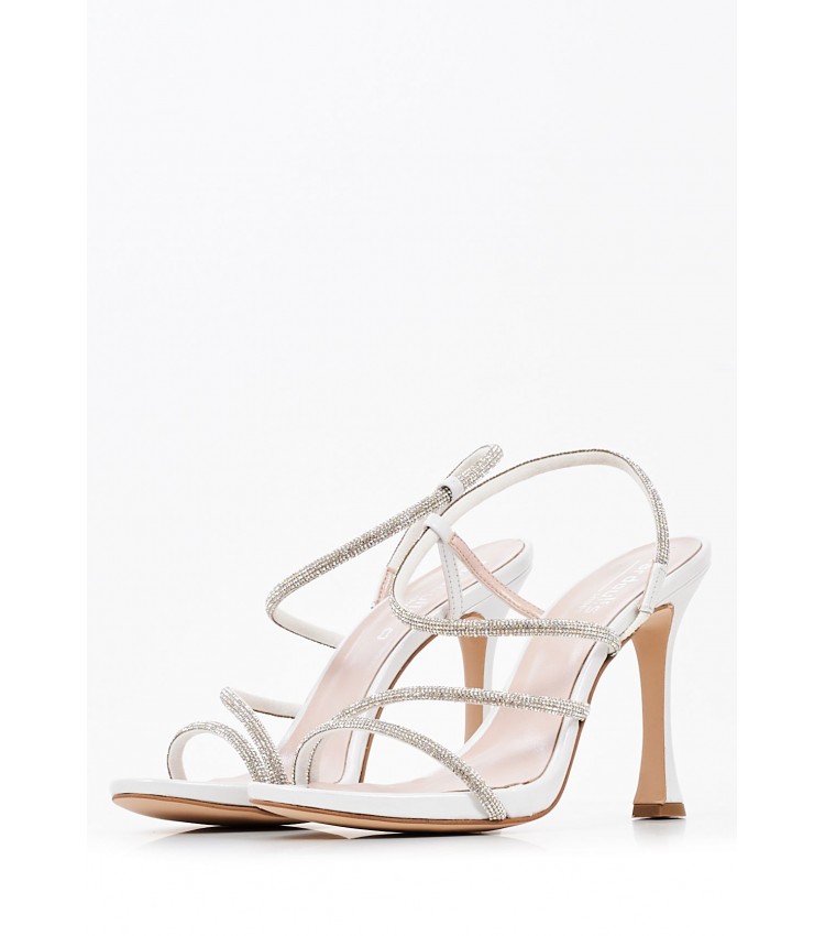 Women Sandals 2244.92813K White Leather Mortoglou