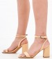 Women Sandals 28314 Beige Leather Tamaris