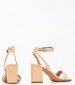 Women Sandals 28314 Beige Leather Tamaris