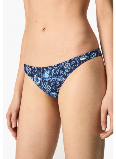 Γυνακεία Μαγιό Fleur.Bottom Σκούρο Μπλε Polyamide Pepe Jeans