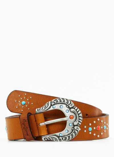 Γυναικείες Ζώνες Lori.Belt Ταμπά Δέρμα Pepe Jeans