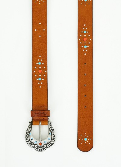 Γυναικείες Ζώνες Lori.Belt Ταμπά Δέρμα Pepe Jeans