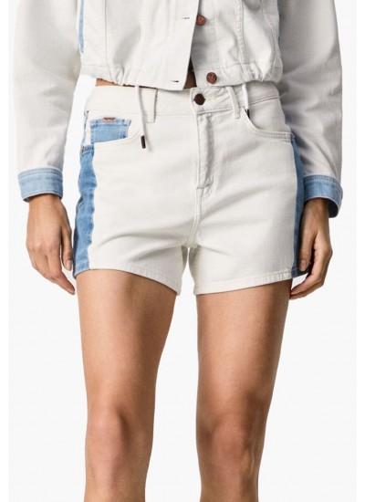 Women Skirts - Shorts Marly.Short White Cotton Pepe Jeans