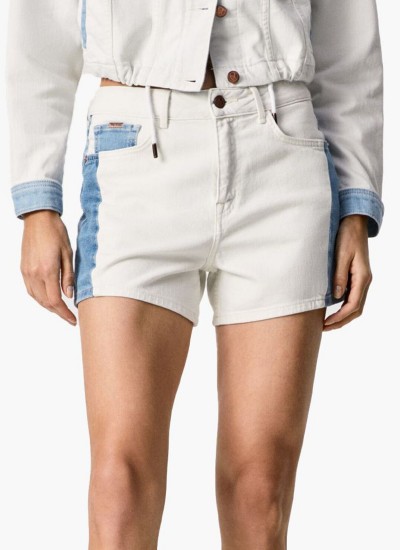 Women Skirts - Shorts Cut.Off Blue Cotton Superdry