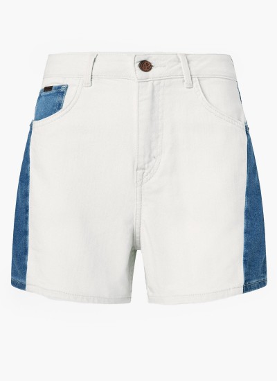 Women Skirts - Shorts Cut.Off Blue Cotton Superdry