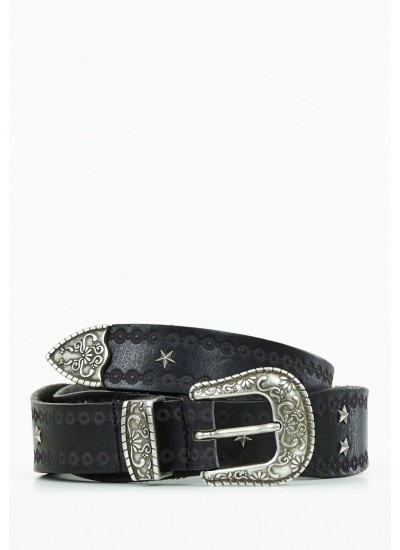 Women Belts Mary.Belt Black Leather Pepe Jeans