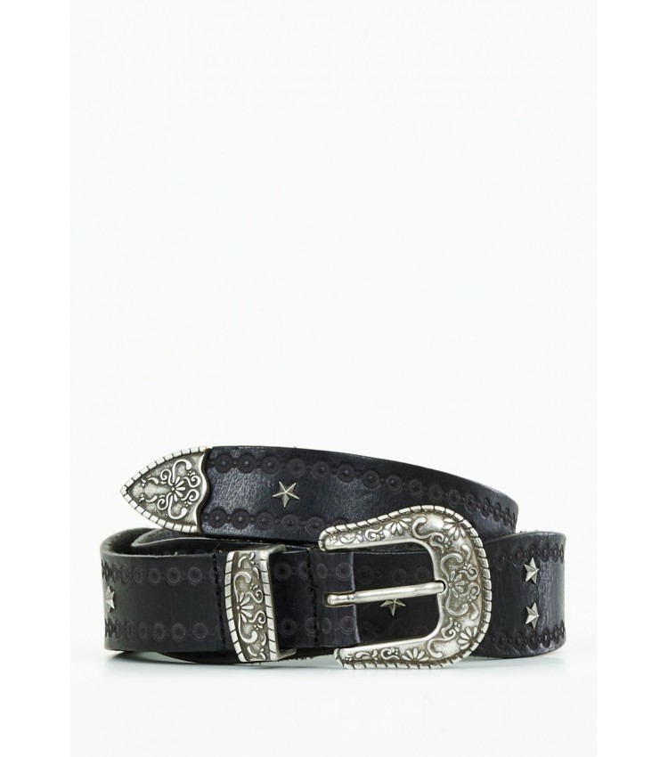 Women Belts Mary.Belt Black Leather Pepe Jeans