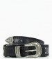 Women Belts Mary.Belt Black Leather Pepe Jeans