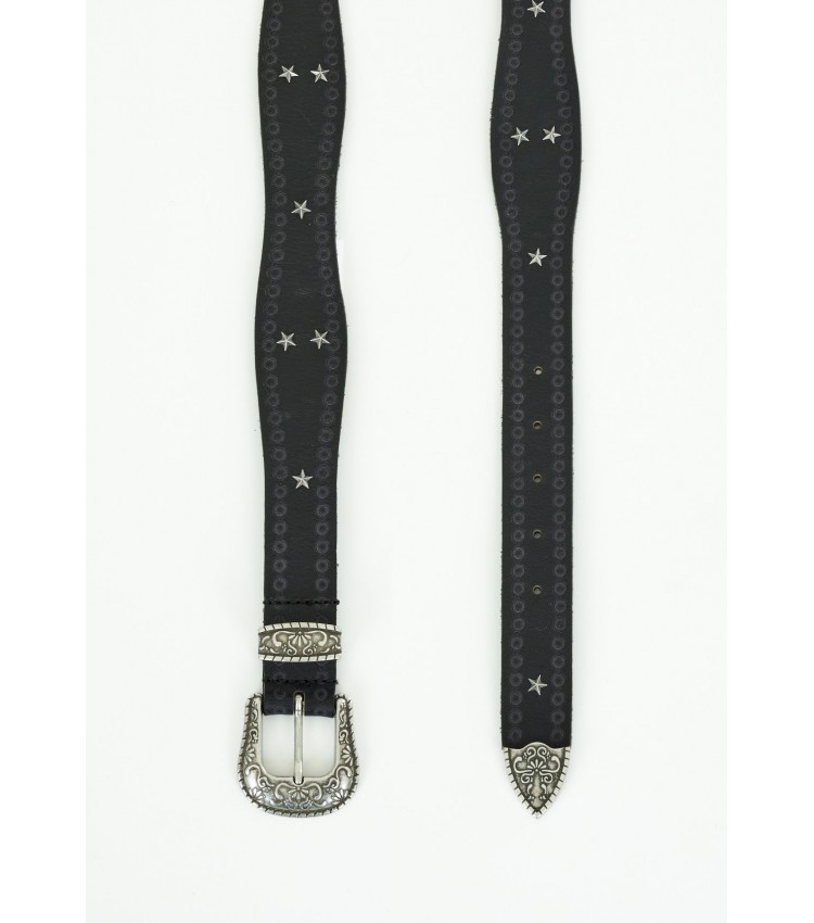 Women Belts Mary.Belt Black Leather Pepe Jeans