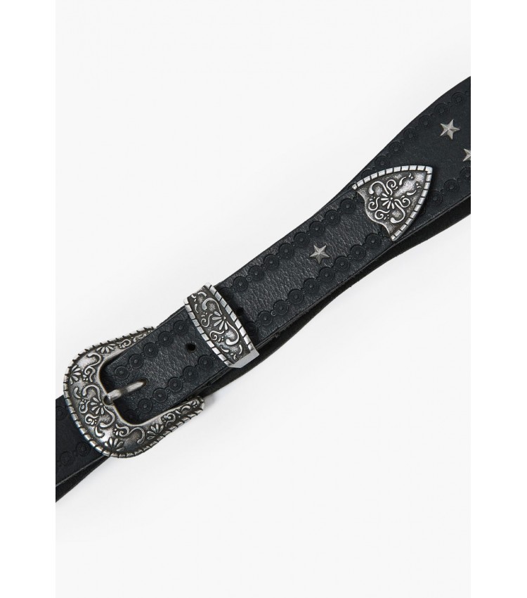 Women Belts Mary.Belt Black Leather Pepe Jeans