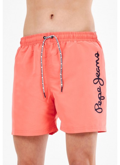 Men Swimsuit Rodd Orange Polyester Pepe Jeans