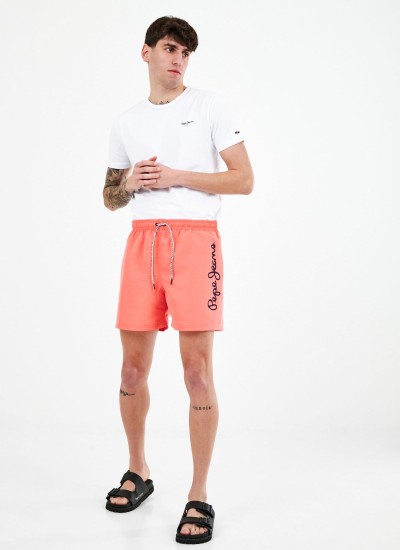 Men Swimsuit Rodd Orange Polyester Pepe Jeans