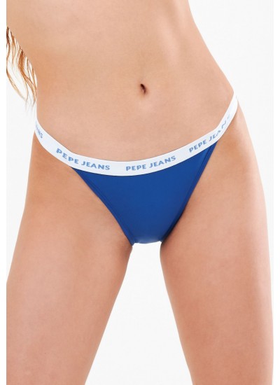 Γυνακεία Μαγιό Rose.Bottom Μπλε Polyamide Pepe Jeans