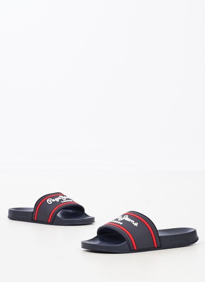Παιδικά Παπούτσια Casual London.One Μπλε Ύφασμα Pepe Jeans