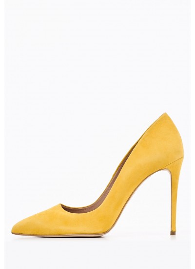 Women Pumps & Peeptoes High 100400 Yellow Buckskin Mourtzi