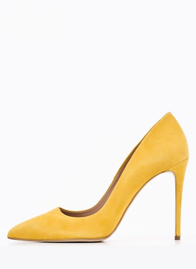 Women Pumps & Peeptoes High 571503 Gold Leather Mourtzi