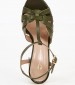 Women Sandals 850F27 Olive Leather Mourtzi