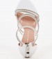 Women Sandals 86019 White Leather Mourtzi