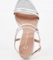 Women Sandals 86020 Silver Leather Mourtzi