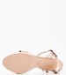 Women Sandals 860F10 Beige Shiny Leather Mourtzi