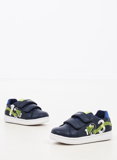 Παιδικά Παπούτσια Casual B.Each Μπλε Δέρμα Καστόρι Geox