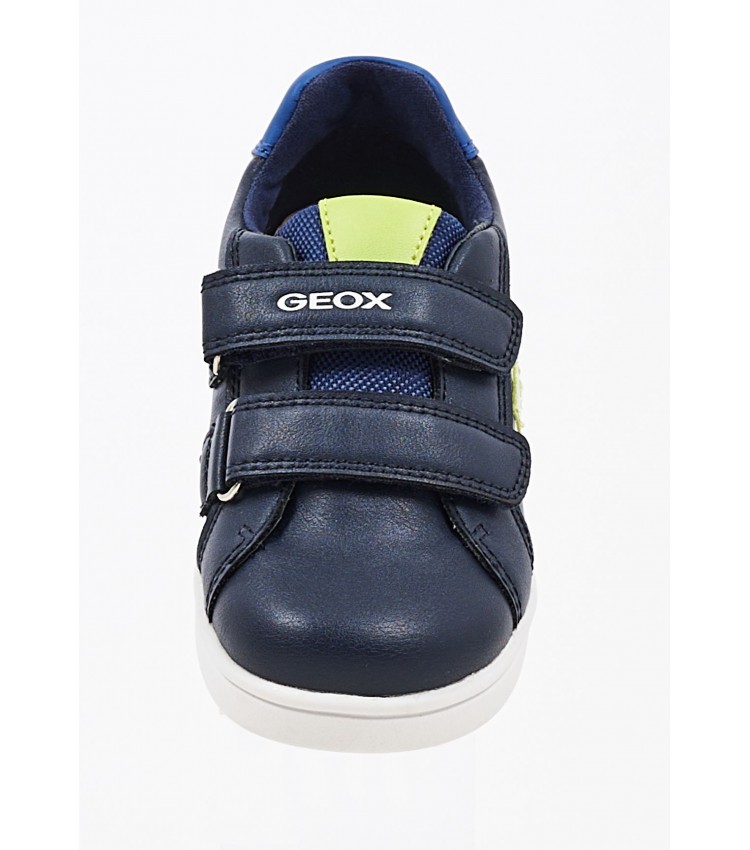 Παιδικά Παπούτσια Casual Dj.Rock.B Σκούρο Μπλε ECOleather Geox