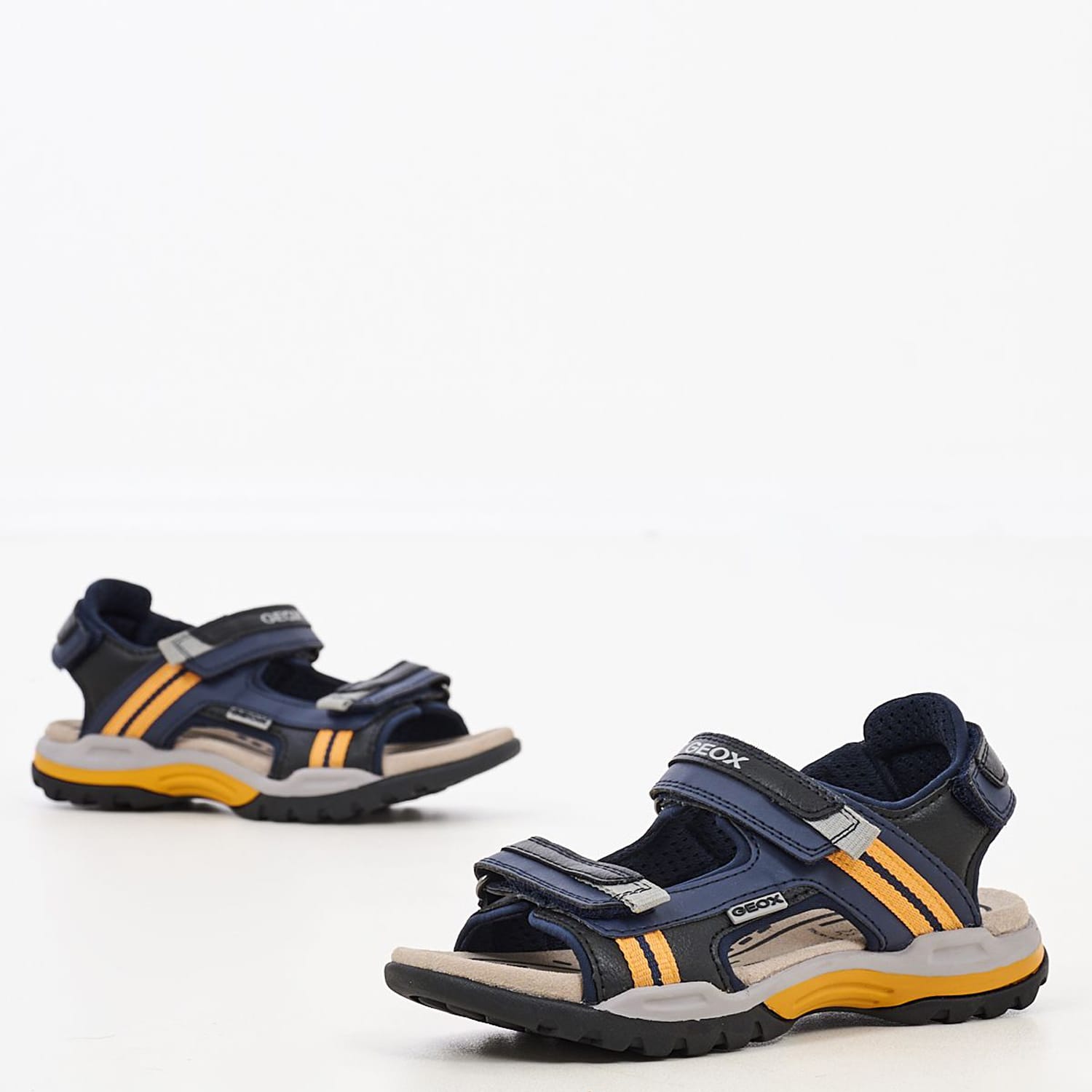 Παιδικές Σαγιονάρες & Πέδιλα J.Borealis Σκούρο Μπλε ECOleather Geox
