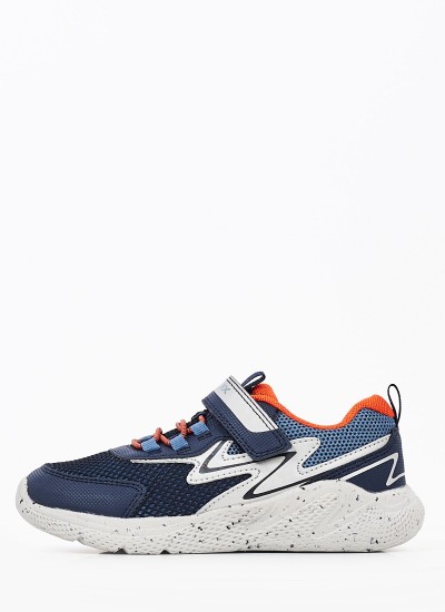 Παιδικά Παπούτσια Casual B.Each Μπλε Δέρμα Καστόρι Geox