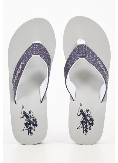 Women Flip Flops & Sandals Chany002.Print Blue ECOleather U.S. Polo Assn.