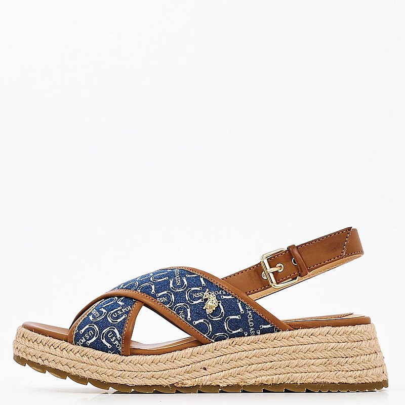 Women Platforms Low Kate005 Blue U.S. Polo Assn.