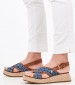 Women Platforms Low Kate005 Blue U.S. Polo Assn.