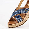 Women Platforms Low Kate005 Blue U.S. Polo Assn.