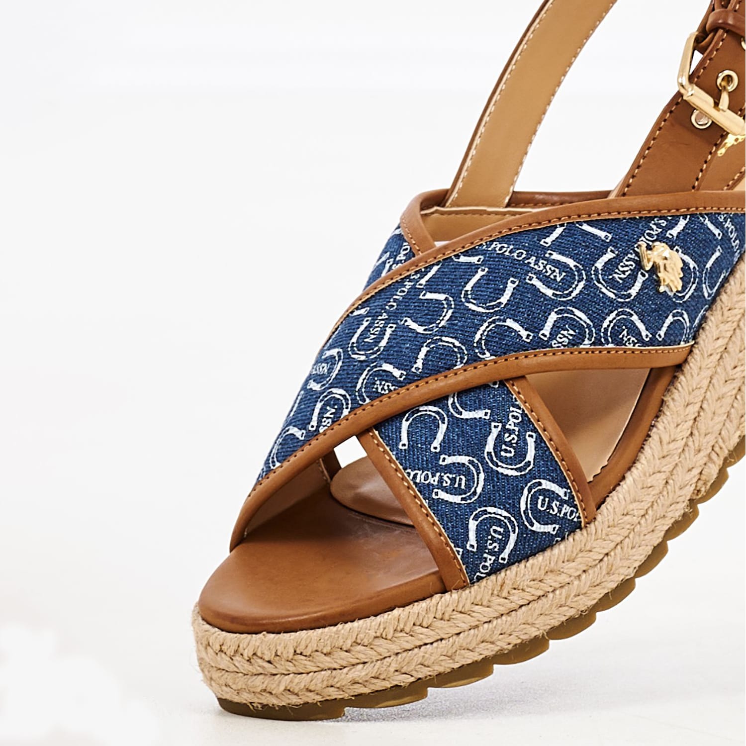 Women Platforms Low Kate005 Blue U.S. Polo Assn.