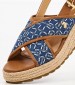 Women Platforms Low Kate005 Blue U.S. Polo Assn.