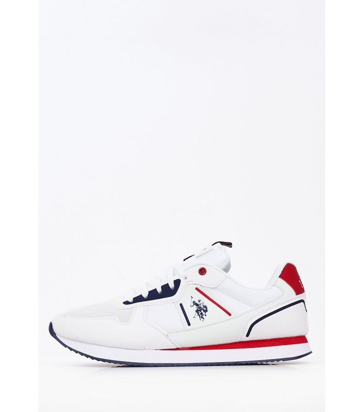 Men Casual Shoes Nobil007 White ECOleather U.S. Polo Assn.