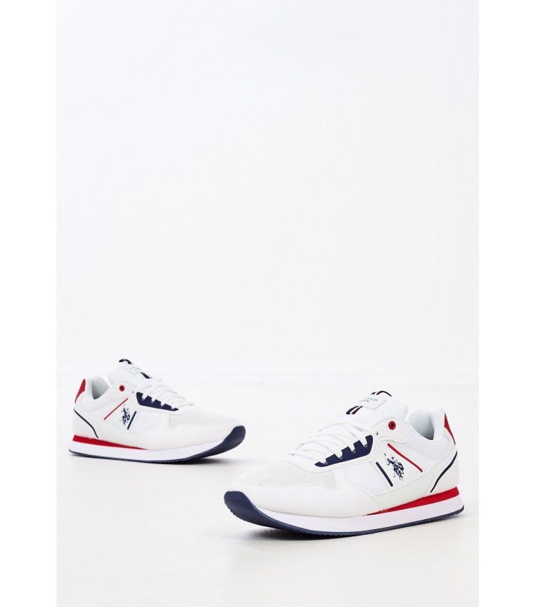 Ανδρικά Παπούτσια Casual Nobil007 Άσπρο ECOleather U.S. Polo Assn.
