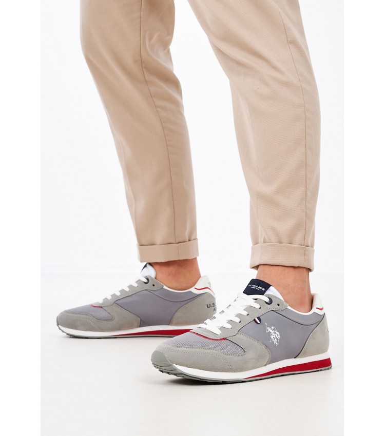 Men Casual Shoes Wilys003 Grey ECOleather U.S. Polo Assn.