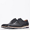 Ανδρικά Παπούτσια Δετά S1616 Μπλε Δέρμα Boss shoes Δετά Παπούτσια Boss shoes S1616-Blue